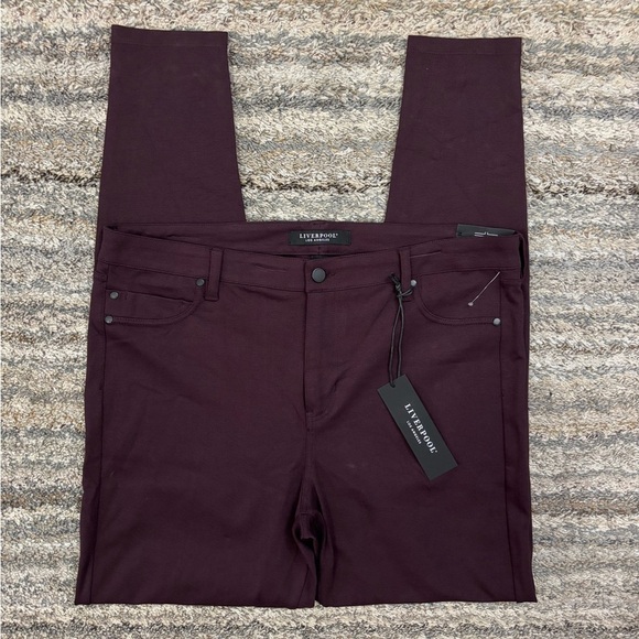 Liverpool Mid Rise Skinny Jeans Sz 16/33 NWT | Liverpool Skinny Jeans Aubergine- - Picture 3 of 14
